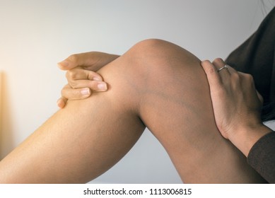 Varicose Vein On Woman Leg,Body And Health Care Concept