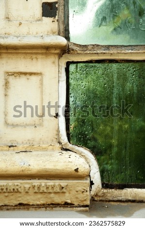 Similar – Rusty window with flower pots