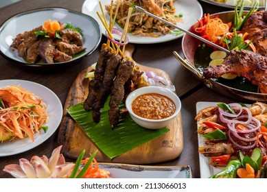 Varieties of Malaysian Local Signature Delight and Delicacies. - Shutterstock ID 2113066013