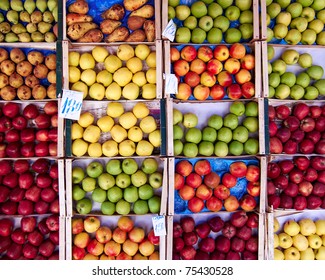 Variety Of Apples And Pears