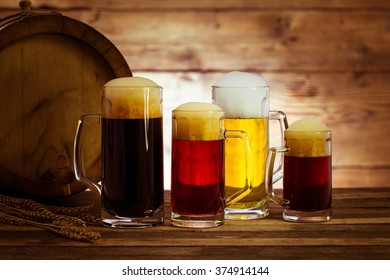 Variety Of Beer In The Mug