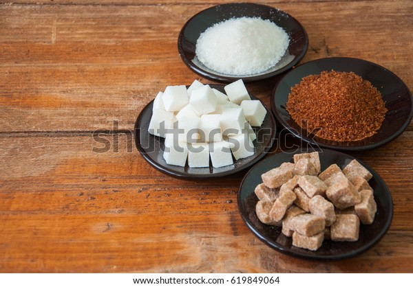 Variety Brown Cane White Sugar Granulated Stock Photo Edit Now