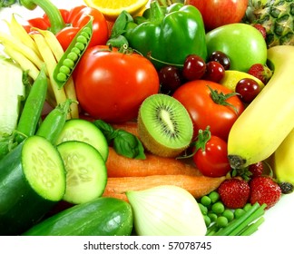 Variety of fresh fruit and vegetables - Powered by Shutterstock