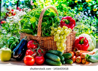 Variety Fresh Organic Vegetables Fruits Garden Stock Photo 1456435418 ...