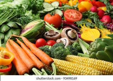 Variety of fresh vegetables - Shutterstock ID 93498169