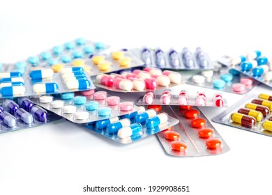 Variety of medicines and drugs.Medicine and healthcare concept.