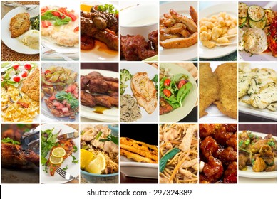 Variety Popular Chicken Dishes Food Collage Stock Photo (edit Now 