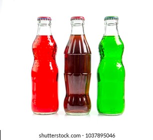variety of soda bottle on a white background. - Shutterstock ID 1037895046