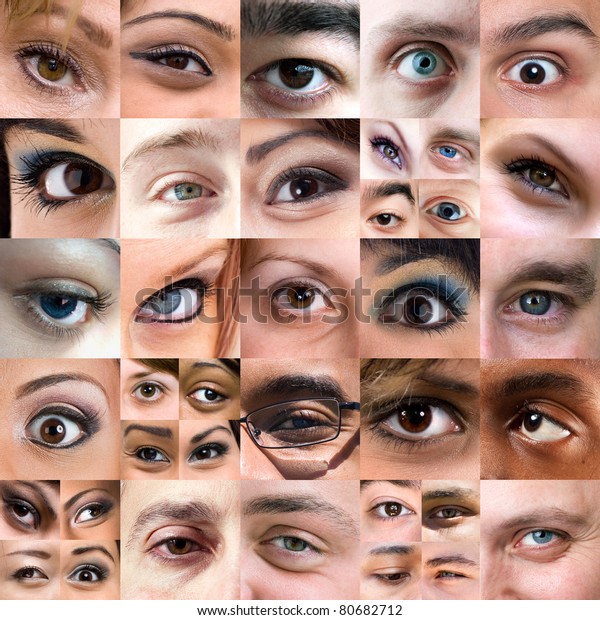 Variety Square Cropped Eyeball Close Ups Stock Photo 80682712 ...