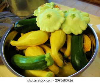 A Variety Of Summer Squash Straight From The Garden