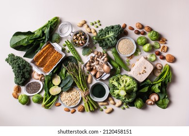 Variety of vegan, plant based protein food - Powered by Shutterstock