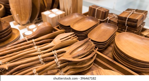 Various Bamboo Crockery - Plates, Dishes, Forks, Spoons