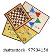 draughts board game isolated