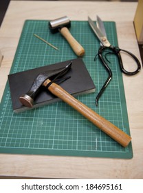 Various Book Binding Tools For Use By Hand 