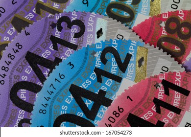 Various Car Tax Discs 2008 To 2013