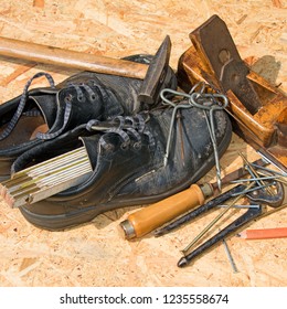 Various carpenter tools
