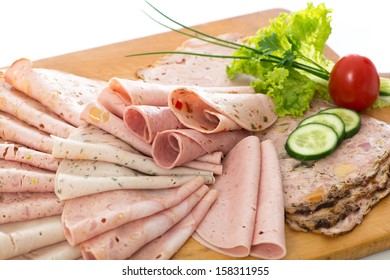 Various Cold Cuts On A Plate