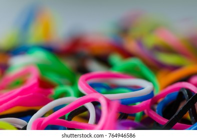 Various Colorful Plastic Tires Colorful Selective Stock Photo 764946586 ...