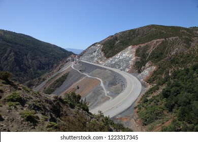 Various earthworks (excavation, transporation of fill materials, stockpiling, filling gabion wall construction, etc.) during a highway / road construction project