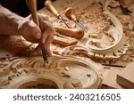 Various equipment for carpentry, woodworking. Concept woodworking tutorials, articles, or advertisements.