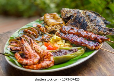 various grilled filipino favorites dish