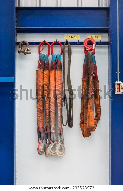 Various Kinds Webbing Slings Soft Slings Stock Photo 293523572 ...