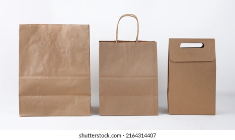 Various Kraft Paper Bags Isolated On Stock Photo Shutterstock