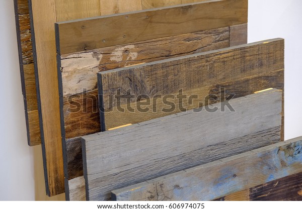 Various Natural Wood Style Samples Made Stock Photo Edit