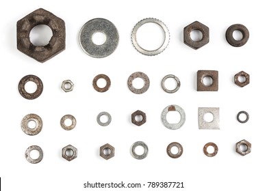 Various nuts and washers.
