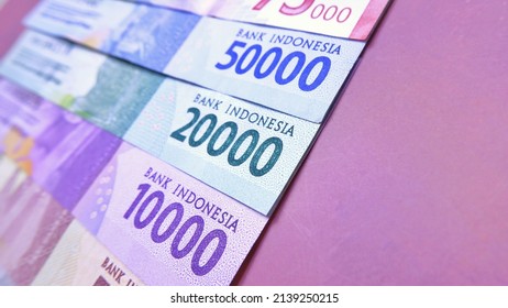 Various Paper Money Indonesian Rupiah Concept Stock Photo 2139250215 ...