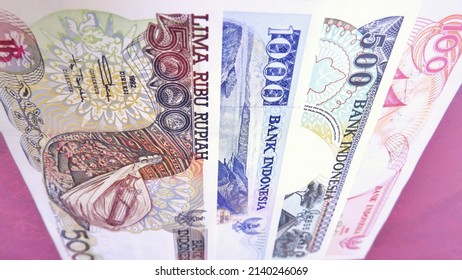 Various Paper Money Indonesian Rupiah Concept Stock Photo 2140246069 ...