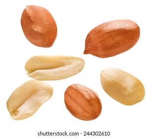 Various Peanuts Isolated