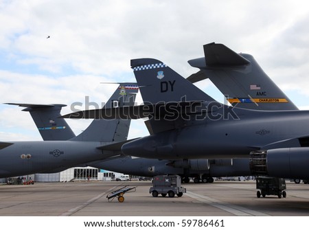 Various planes of the U.S. Air Force.