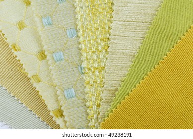 various samples of fabric choice