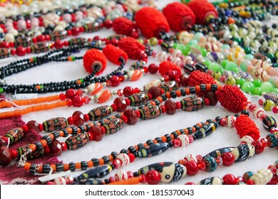 A Various Of Sarawak Traditional Handmade Ceramic Beads Necklace