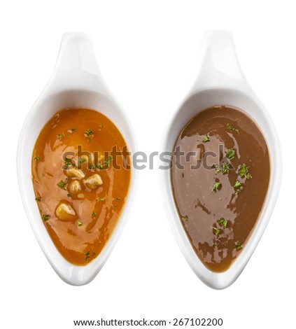 Various sauces isolated