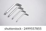 various sizes of allen wrench, usually used to loosen tighten bolts with recessed bolt heads. The sizes are between 2 mm  22 m     