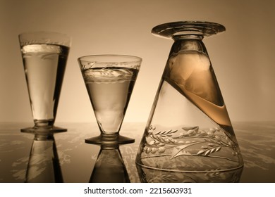 Various Sizes Of Crystal Glassware