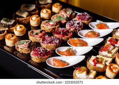 Various snacks at the buffet