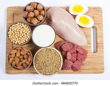 Various Sources Of Plant And Animal Protein.