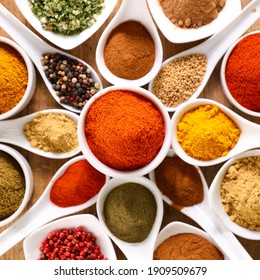 various spices background- top view - Powered by Shutterstock