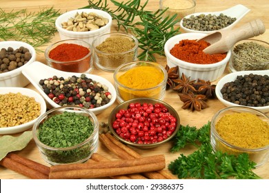 Various Spices Selection Food Ingredients Aromatic 스톡 사진 29672080 ...