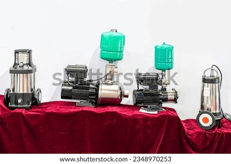 Various type automatic constant pressure Centrifugal water pump with electric motor , vertical multistage booster pump and submersible sewage pump for conveying liquid or water in plumbing industrial