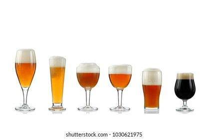 Various Types Of Beer Glasses