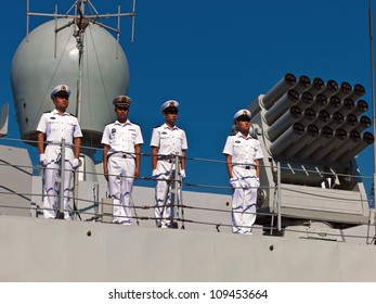 VARNA, BULGARIA - AUG 05: Navy Frigate 