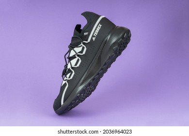 Varna , Bulgaria - AUGUST 26, 2021 : ADIDAS TERREX VOYAGER Sport Shoe. Product Shot. Adidas Is A German Corporation That Designs And Manufactures Sports Shoes, Clothing And Accessories