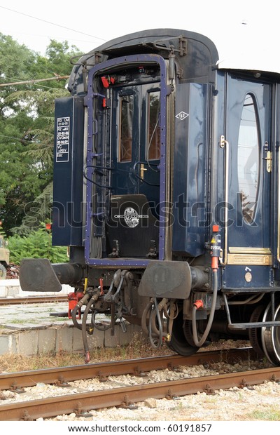 VARNA, BULGARIA - AUGUST 31:The legendary\
\'Orient Express\' arrives at station in Varna at 4:15 pm on August\
31, 2010 in Varna, Bulgaria. The luxury train travels  between\
Paris and Istanbul.