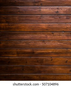 Varnished Wood Background From Cabin Exterior