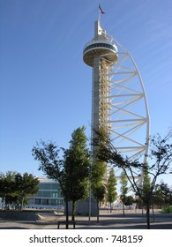 Vasco Da Gama Tower In Lisbon Portugal