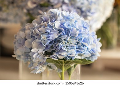 Vase Beautiful Blue Hydrangea Flowers On Stock Photo 1506243626 ...